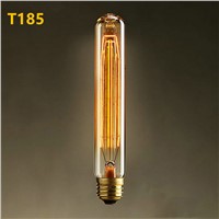 T30-185 Antique retro vintage 60w 220v edison bulb e27 T185 incandescent lamp decor light bulb tube filament for living bedroom