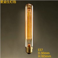 LightInBox Edison European American decorative light lampT30 185 Dimmable 30mm Antique Filament Tungsten tube  110v 220v