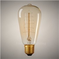 Vintage Edison Bulbs E27 220V 110V Christmas Tree Incandescent Bulbs 40W ST64 Filament Retro Edison Light For Pendant Lamp