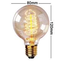 Lightinbox Vintage Light Bulb Retro 60W (Edison Style) E27 Screw - Spiral Globe