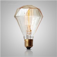 Retro Vintage Light Bulb G95 Edison Bulb Diamond E27 40W 220V Incandescent Bulb Edison Light Tungsten carbon Lamps