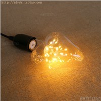LED Lampada Edison Bulb Lamp Light Bombillas Vintage Retro Lamps Ampoules Decoratives 2W E27 220V For Decor Heart Star Shape