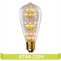 T.Y.S E27 Incandescent Bulbs Squirrel Cage Filament Light 40W Outdoor Lighting ST64 Led Edison Retro Lamp Ampul For Rope Lights