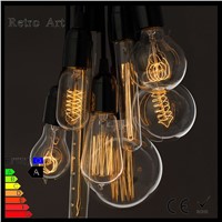 T45 Thomas Edison Tungsten Filament light bulb 40W vintage filament edison bulb 220V E27
