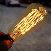 Uncleahtoh ST64 G95 2700K E26 E27 Base Tungsten Filament Lamp Transparent Glass Light For Home Decorative