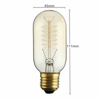 Retro Lamp T45 Vintage Edison Bulb E27 Incandescent Bulb 220v Holiday Lights 30w Filament Lamp Lampada For Home Decor