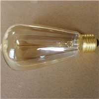 E27 ST64 40W Warm White Dimmable COB LED Filament Retro Edison Bulbs AC 220V Filament Vintage Light 120V 230V 240V
