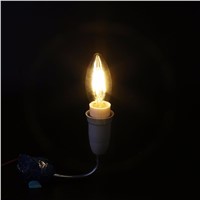 Mabor  Luminaria E14 4W LED COB Filament Light Candle Bulbs 400LM 110V Dimmable Bright Warmwhite