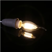 E14 F35 4W LED Retro Filament Light Bulbs Transparent Glass Lamp AC220-240V