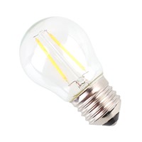 E27 G45 2W LED Bright Powerful Filament Glass Light Bulb Transparent Lamp