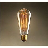 AISTARRY 220V E27 Retro Lamp ST64 Vintage Edison Bulb 40W Filament Incandescent Bulb Indoor Lights for Cafe Restaurant Bar Home