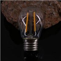 E27 G45 2W LED Bright Filament Glass Light Bulb Transparent Lamp AC220-240V