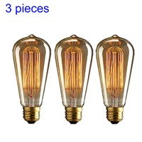 LightInBox 3pcs/Lot  E27 110V/220V Globe Retro Edison Light Bulb  Vintage ST64 Incandescent Bulb