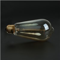 led bulb E27 25W Vintage Edison lamp ST64 AC110V-220V transparent Glass Filament light Retro lamps For Chandeliers Incandescent