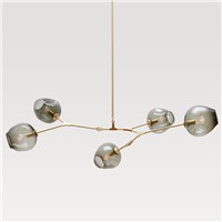 Black Gold Decorative Loft Industrial Pendant Lights Bar /Dining Room Glass Shade Retro Lindsey adelman Pendant Lamp Fixtures