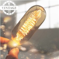 Lightinbox  Vintage  Old Fashioned Screw Edison Lamp Bulbs Unique Designer Tube Squirrel Cage Tungsten Filament Glass