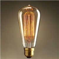 Lightinbox Vintage edison bulb Clear Glass Light Bulbs incandescent Silk Light bulb