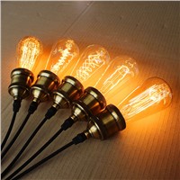 LightInBox E27 Straight Incandescent Filament Bulb Retro Edison Light For Pendant Lamp Curve ST64 Vintage Edison Bulbs