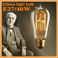 Lightinbox ST64 T10 G95 G80 Vintage edison retro lighting 40W E27 Bulbs incandescent Silk Light bulb Retro lights