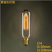 LightInBox T10 E14 10mm Antique Filament Tungsten tube Dimmable Incandescent Bulb 110v220v European American decorative light