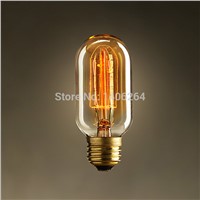 10PCS/T45 vertical wire filament bulbs Edison bulbs 40W 110V or 120V decorative lamp For Cafe Bar Hall Coffee Shop Club Store