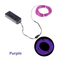 3M Flexible Neon Light Glow EL Wire Rope Tube Flexible Neon Light 8 Colors Car Dance Party Costume+ Holiday Decor Light