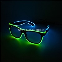 2017 New design double color EL Wire Glasses Novelty Lighting  led party glass LED neon rope tube For Wedding Party decoration