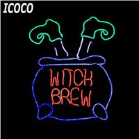 ICOCO Neon Sign Light Plate Witch Legs Shape Design Night Lamp Wall Light for Coffee Bar Mural Crafts Neon Sign Room Home Decor