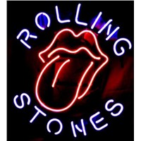 NEON SIGN board For The Famous Rolling Stones Rock Band GLASS Tube BEER BAR PUB Club Shop Light Signs 16*12&amp;amp;quot;