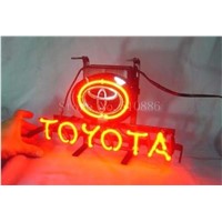 NEON SIGN For Japanese Toyota Car Brand Garage Business  Real GLASS Tube BEER BAR PUB  store display  Shop Light Signs 17*14&quot;