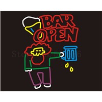 Custom Signage NEON SIGNS For Bar Wine Open Beer Club  BAR PUB Signboard Display Decorate Store Shop Light Sign 24*20&quot;