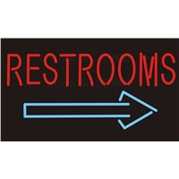 Custom NEON Sign Board Restrooms bathroom toilet washroom lavatory loo Glass Tube Store Shop Light Signboard Signage Signs17*14&quot;