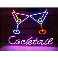 NEON SIGN For Cocktail Martini  Signboard REAL GLASS BEER BAR PUB  display   christmas Light Signs 17*14&amp;amp;quot;