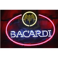 Business Custom NEON SIGN board For Cuban Bacardi Limited Rum liquor REAL GLASS Tube BEER BAR PUB Club Shop Light Signs 16*13&amp;amp;quot;