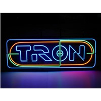 NEON SIGN For   Tron  Signboard REAL GLASS BEER BAR PUB  display   christmas Light Signs 17*14&quot;