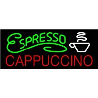 NEON SIGN For ESPRESSO CAPPUCCINO  SIGN Signboard REAL GLASS BEER BAR PUB  display Restaurant  outdoor Light Signs 17*14&quot;