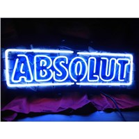 NEON SIGN For ABSOLUTE VODKA  Signboard REAL GLASS BEER BAR PUB  display Restaurant  outdoor Light Signs 17*14&quot;
