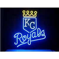 NEON SIGN For  NEW MLB KANSAS CITY ROYALS BASEBALL Signboard REAL GLASS BEER BAR PUB  display  outdoor Light Signs 17*14&amp;amp;quot;