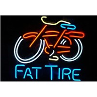 Business Custom NEON SIGN board For New Belgium Brewing Company Fat Tire GLASS Tube BEER BAR PUB Club Shop Light Signs 16*15&amp;amp;quot;
