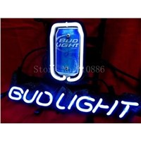 NEON SIGN For American Budweiser Light Bud Beer Brand Real GLASS Tube BEER BAR PUB  store display  Shop Light Signs 17*14&amp;amp;quot;