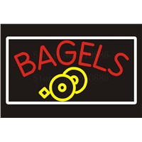 NEON SIGN For Bagels Bar cakes Food Wine  Real GLASS Tube Beer PUB Restaurant Signboard store display Shop Light Signs 17*14&amp;amp;quot;