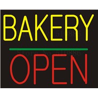 NEON SIGN For Bakery Open Bake Cake Beer Wine Real GLASS Tube BAR PUB Signboard Display Decorate Store Shop Light Signs 17*14&amp;amp;quot;