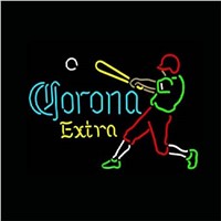 17*14&amp;amp;quot;  CORONA EXTRA  NEON SIGN REAL GLASS BEER BAR PUB LIGHT SIGNS store display  Packing  Baseball Bulbs  Advertising Lights