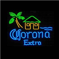 17*14&amp;amp;quot; CORONA EXTRA christmas NEON SIGN Signboard REAL GLASS BEER BAR PUB  Billiards  store display  Restaurant  Shop Signs Bulb