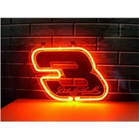 NEON SIGN For   NASCAR #3 Dale Earnhardt   Signboard REAL GLASS BEER BAR PUB  display   christmas Light Signs 17*14&amp;amp;quot;