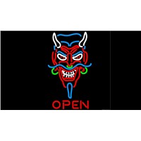 NEON SIGN for  open Grimace avatar  REAL GLASS BEER BAR PUB  display  Light Signs Signboard   Store Shops 19*15&quot;
