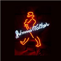 NEON SIGN For BIG JOHNNIE WALKER DISTILLERY  Signboard REAL GLASS BEER BAR PUB  display  RESTAURANT christmas Light Signs 17*14&amp;amp;quot;
