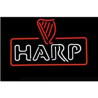 NEON SIGN For  HARP LAGER GUINNESS  Signboard REAL GLASS BEER BAR PUB  display  RESTAURANT christmas Light Signs 17*14&quot;