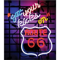 NEON SIGN for  route 66   REAL GLASS BEER BAR PUB  display  Light Signs Signboard   Store Shops 19*15&quot;