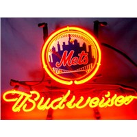 Custom Business NEON SIGN board For  New York NY METS Baseball GLASS Tube BEER BAR PUB Club Shop Light Signs 17*14&amp;amp;quot;